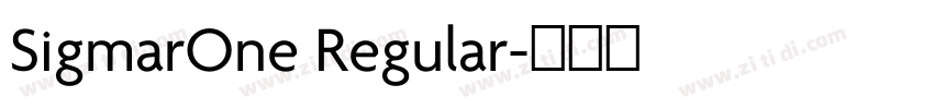 SigmarOne Regular字体转换